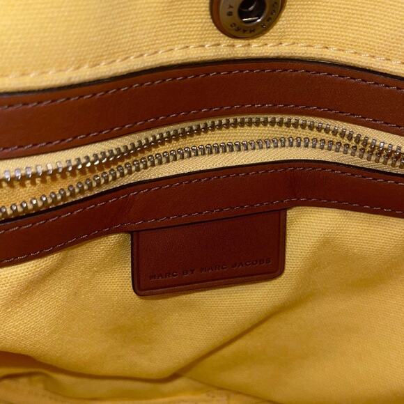 Marc by Marc Jacobs St. Tropez Canvas Market Tote Black Sequin Detailing Flaw - Picture 6 of 8